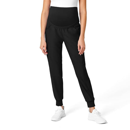 WonderWink Women's Maternity Jogger Pant, Black, L