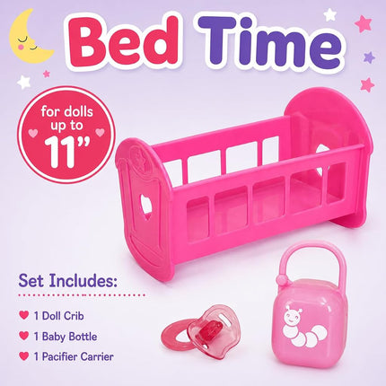 JC TOYS - Accessories Accessories for dolls, Color Set 3pcs - Pink, 33 cm (81453)