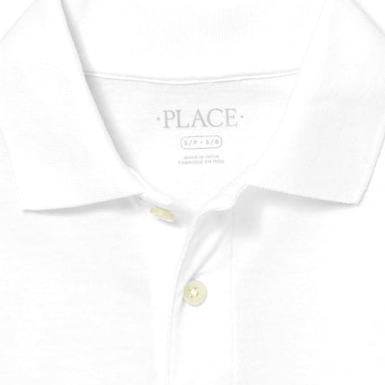 Polo à manches longues pour garçons The Children's Place, lot de deux, blanc, TP (4 ans)