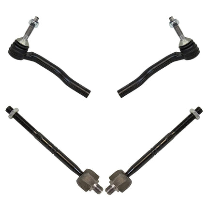 TRQ Front Steering Inner Outer Tie Rod Rack End Ki