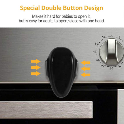 EUDEMON Childproof Oven Door Lock, Oven Front Lock Easy to Install and no Tools Need or Drill(1Pack,Black)