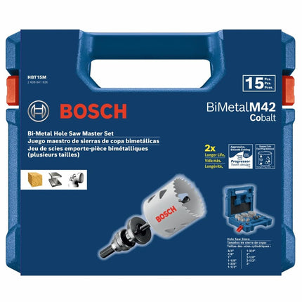 BOSCH HBT15M BIMETAL Master Hole Saw Set, 15PC