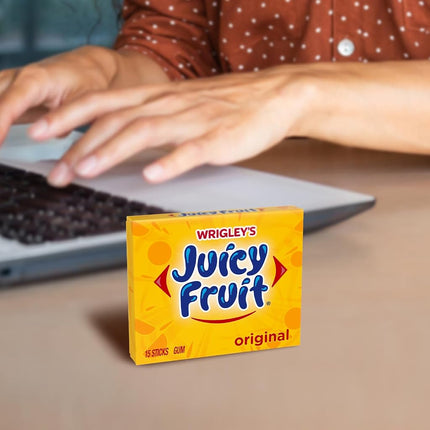 Juicy Fruit Original Chewing Gum, 15 Count,3 Pack