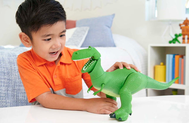 Disney and Pixar Toy Story Toys, Moving and Talking Rex Dinosaur Figure, Roarin� Laughs, 10.8 Inches Tall with 40 Phrases and Mouth and Arm Motion, Kids Gift, HMM12