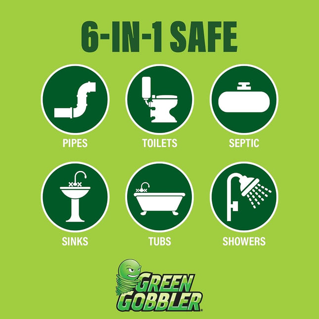 Green Gobbler BIO-FLOW Drain Strips - 6 Strip Canister (Drain Cleaner & Deodorizer)