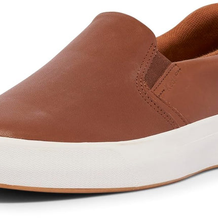 Keds Women's Pursuit Slip Leather Sneaker, Cognac,