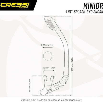 Cressi Mini Dry Snorkel - Clear/Pink