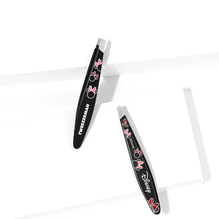 Tweezerman Disney's Minnie Mouse Ear-esistible Mini Slant Tweezer - Tweezers for Eyebrows, Travel Tweezers for Eyebrows, Facial Hair, Ingrown Hair