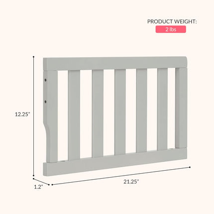 Barandilla para cuna convertible Dream On Me Universal para niño pequeño, gris frío