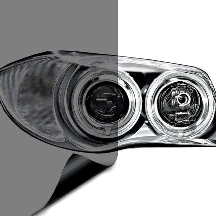 VViViD Smoke Black Gloss Vinyl Headlight Foglight 