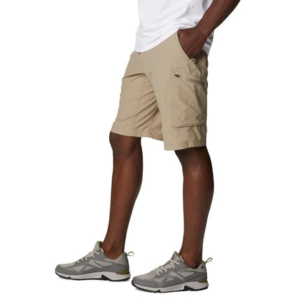 Columbia Men’s Hiking Cargo Shorts, SILVER RIDGE CARGO SHORT, Nylon, Tusk, Size: 36, AM4084
