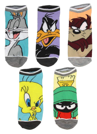 Looney Tunes Character Mens And Womens 5 Pack Ankl