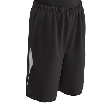 CHAMPRO Pivot Reversible Polyester Basketball Short, Youth Small, Black, White
