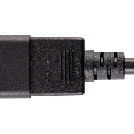 Monoprice Power Cord - IEC 60320 C20 to IEC 60320 C15, 14AWG, 15A/1875W, 3-Prong, Black, 6ft