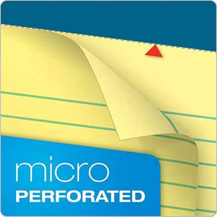 TOPS Docket Writing Pads, 8-1/2" x 14", Legal Rule, Canary Paper, 50 Sheets, 12 Pack (63580)