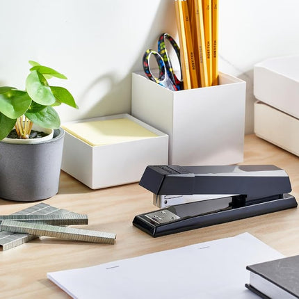 Bostitch Office Stapler, No-Jam Premium for Desktop, Includes 1,250 Staples, Full-Strip, 25 Sheet Capacity, Black