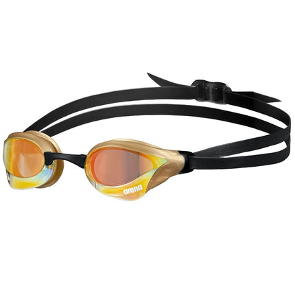 ARENA Cobra Core Swipe Mirror Unisex Adult Racing Swimming Goggles, Swimming Pool Goggles with Curved Mirror Lenses, Anti-Fog, UV Protection, 5 Interchangeable Nose Bridges