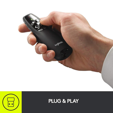 Logitech Wireless Presenter R400 Earplug, 5 cm, Black