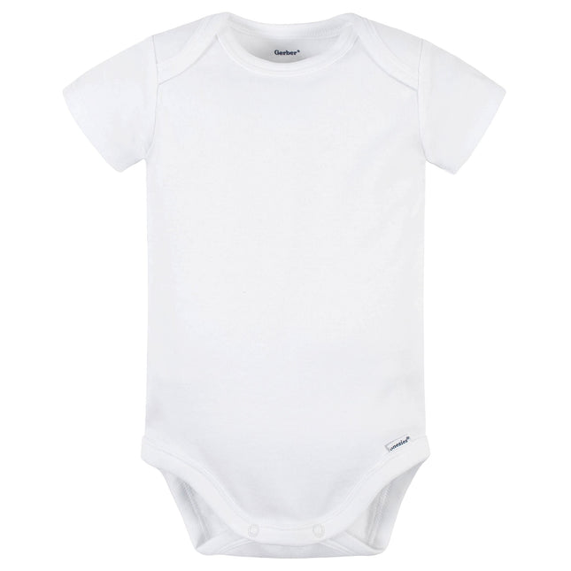 Gerber unisex-baby 5 Pack Onesies Multi-packs Bundle Interlock 180 Gsm, White, 18 Months