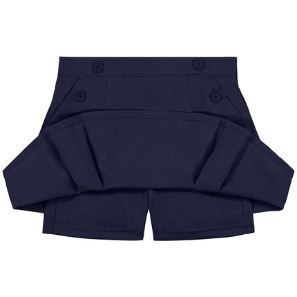 Nautica Girls Size' School Uniform Stretch Poplin Scooter, Navy, 16 Plus