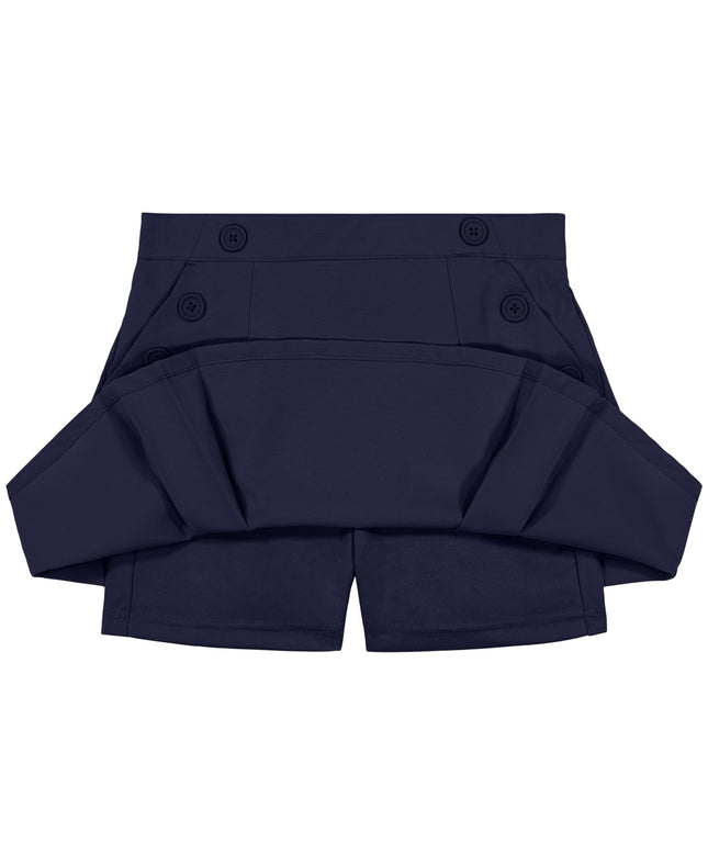 Nautica Girls' Big School Uniform Stretch Poplin Scooter, Navy, 8