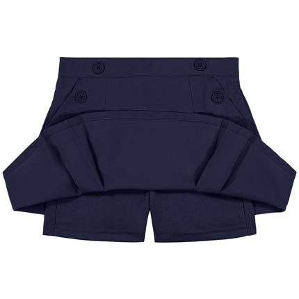 Nautica Girls' Big School Uniform Stretch Poplin Scooter, Navy, 14