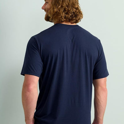 HUK Mens Performance Fishing Logo Tee, Short Sleeve, Quick-Dry, Stacked Logo - Naval Academy, Small