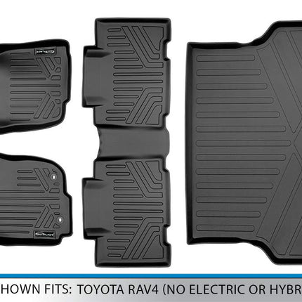 SMARTLINER Custom Fit Floor Mats and Cargo Liner Set for 2013-2018 Toyota RAV4