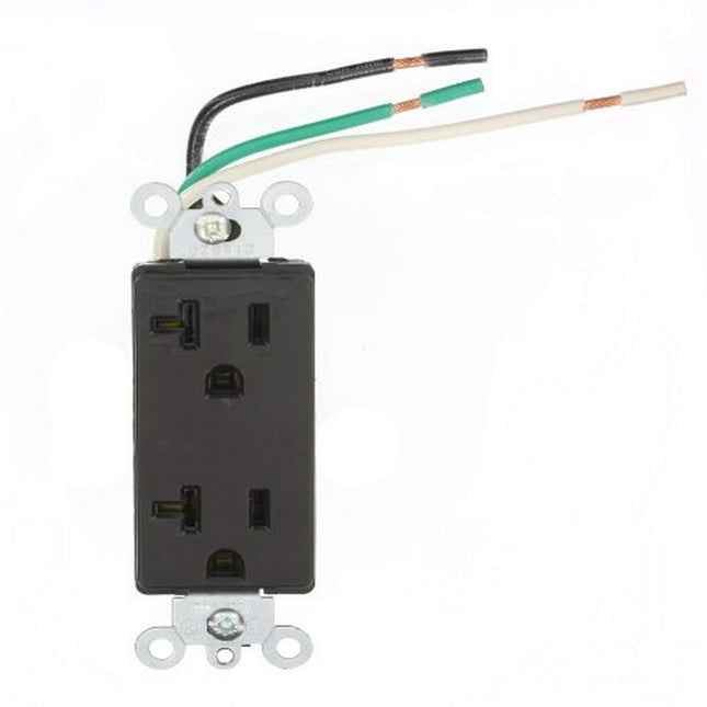 Leviton 16352-LE 20-Amp, 125-Volt, Decora Plus Dup