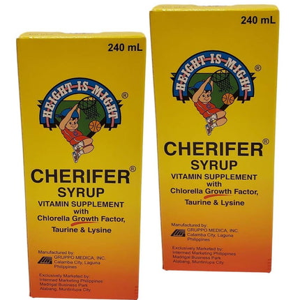 2 Cherifer Syrup Chlorella Growth Factor, Taurine & Lysine 240ml Each