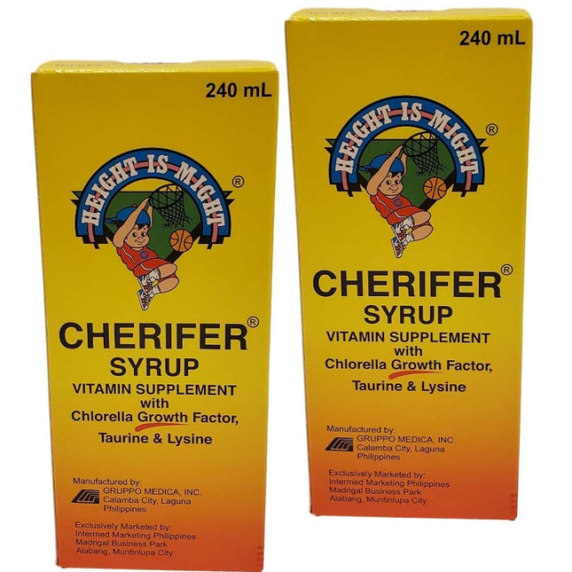 2 Cherifer Syrup Chlorella Growth Factor, Taurine & Lysine 240ml Each