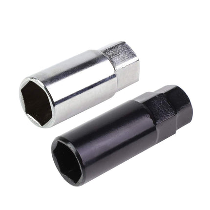 20-Piece M12 x 1.5 Open/Closed End Aluminum Alloy Wheel Lug Nuts + 2 X Deep Drive Extension (Red)