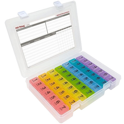 7 Times a Day Weekly Pill Box Organizer Case, Secu