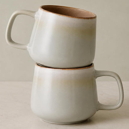 Ava Nord Groß Steinzeug Keramik Kaffeetasse | 2er 