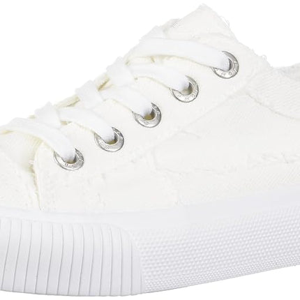 Blowfish Malibu Women's Clay Sneaker, White Smoked 16oz Canvas, 4.5 UK