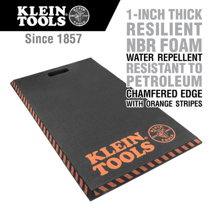 KLEIN TOOLS 60136 Kneeling Pads, Adult Mens Large Soft Thick Closed Cell Soft Foam Professional Tradesman Pro Pads with Handle