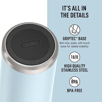 Glacier-40 oz Stainless Steel Water Bottle w/Screw Top