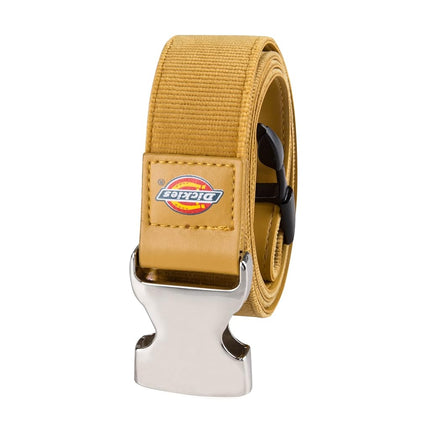 Dickies Women's Adjustable Fit Fabric Web Streetwear Belt with Speed Clip Buckle, Yellow Cord, S-M