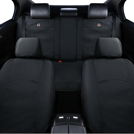 Coverado Car Back Seat Covers, Canvas Universal Seat Covers for Cars, Rear Car Seat Cushions, Auto Seats Protectors for Kids & Dogs, Driver Seat Covers Fit for Most Vehicles Trucks SUVs/Black