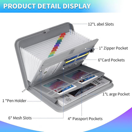 Organizador de Documentos Folio (Gris)