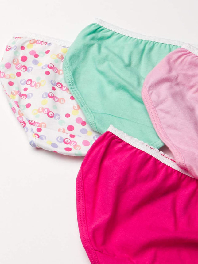 Hanes Culottes Coton pour Tout-Petites Filles, Paquet de 10, Taille 4/5, Couleurs Assorties