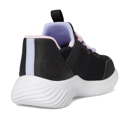 Skechers Girls' Bounder Simple Cute Trainer, Black/White, 4 UK Toddler