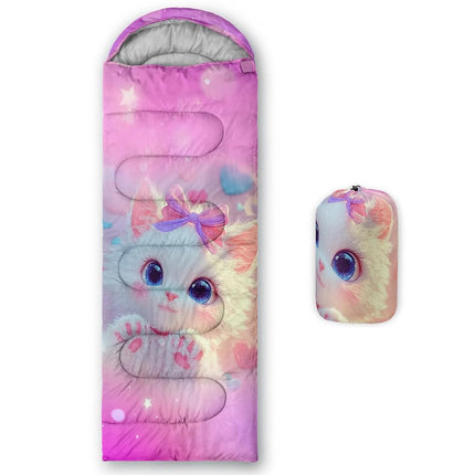 QOOMO 3D Cat Printed Camping Sleeping Bags