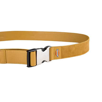 Dickies Women's Adjustable Fit Fabric Web Streetwear Belt with Speed Clip Buckle, Yellow Cord, S-M