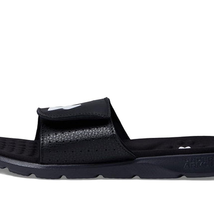 Under Armour - Boys Ignite 7 Sl Slides, Color Black/Black/White (001), Size: 10.5 UK