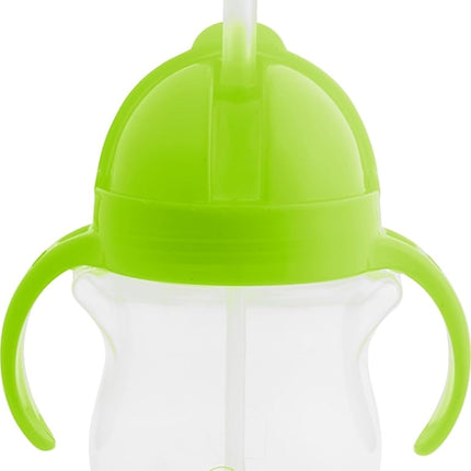 Munchkin Click Lock Weighted Flexi-Straw Cup, Green 7 oz 207ml ***Waterproof Label's Included to Personalise Your Little One's Cup***