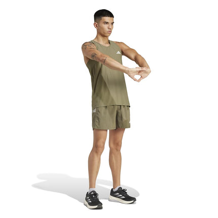 adidas Men's AEROREADY Own The Run Shorts, Olive Strata, XS / 5L
