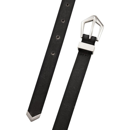Lucky Brand Women's Leather Bold Fashion Statement Belts, Diamond Buckle - Black, S