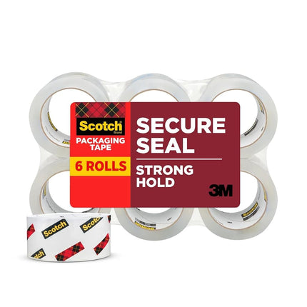 Scotch Packaging Tape, 6 Rolls, 1.88 in x 54.6 yd (48 mm x 50 m), Ultra Clear