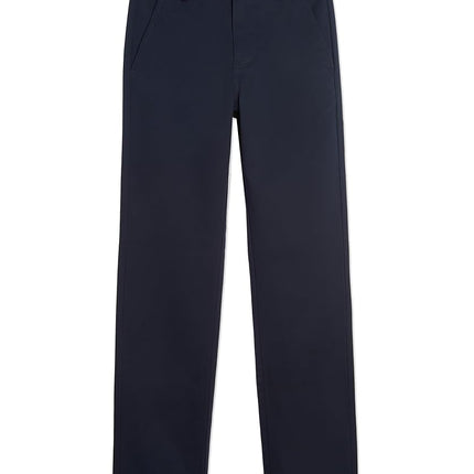 Nautica Boys' Flat Front Stretch Twill Chino Khaki